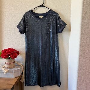 Anthropologie Moulinette Souers Sequin shift Dress XS interstellar